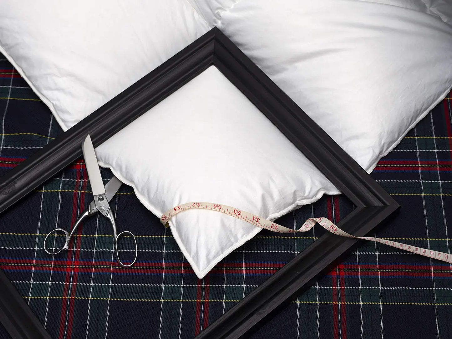 Détail de la couette Millésime Mayfair en duvet d'oie