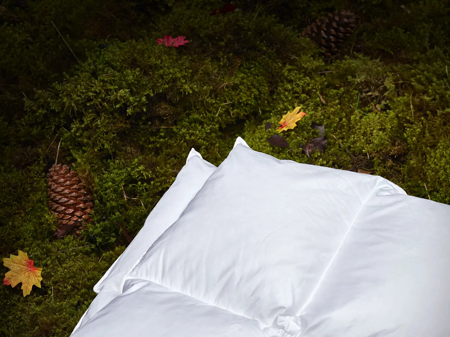 Détail de la couette Millésime Wanaki en duvet d'oie